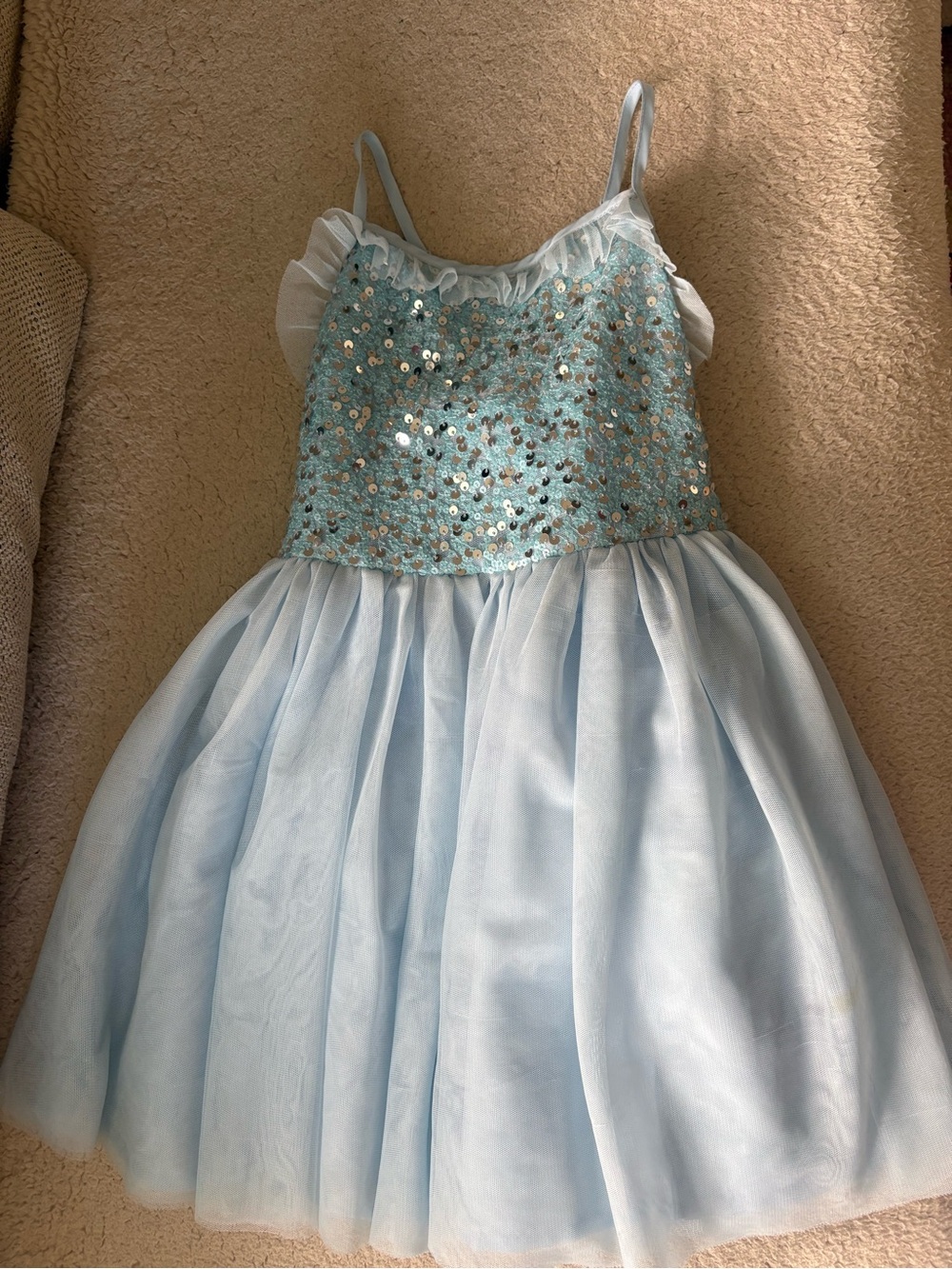 Cat and Jack Sparkle Tulle Girls' Light Blue Sequin Party Dress